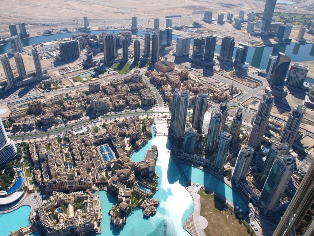 vue aérienne Dubaï