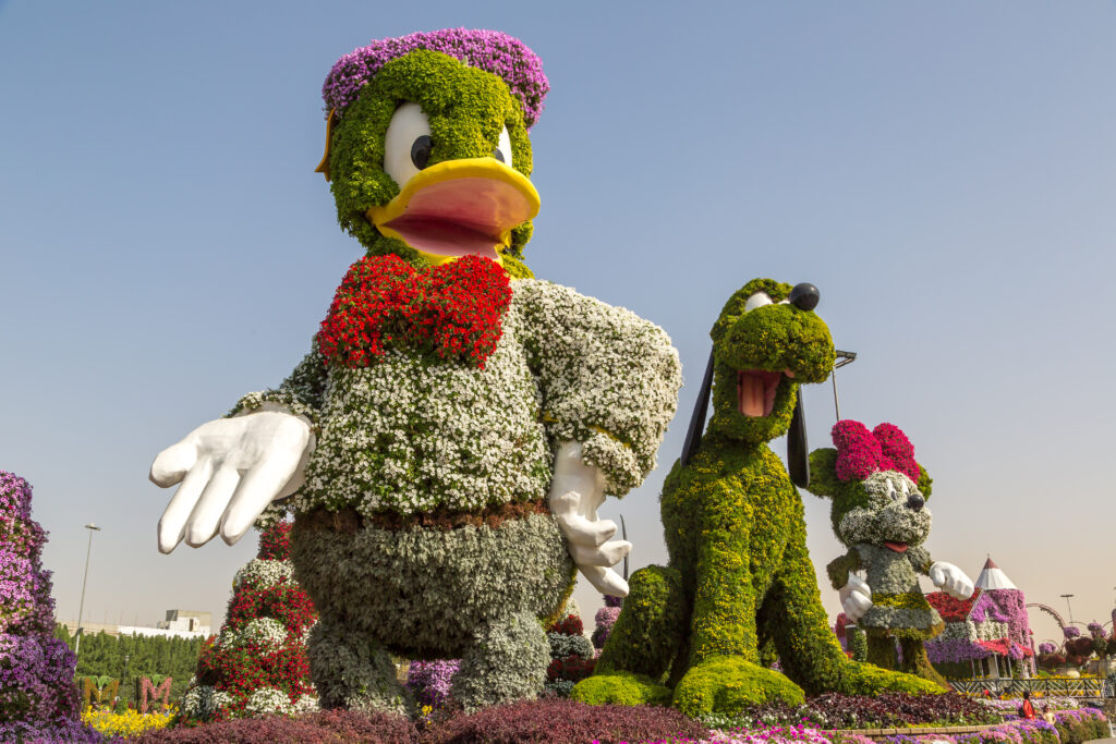 statues Disney Dubai Miracle Garden